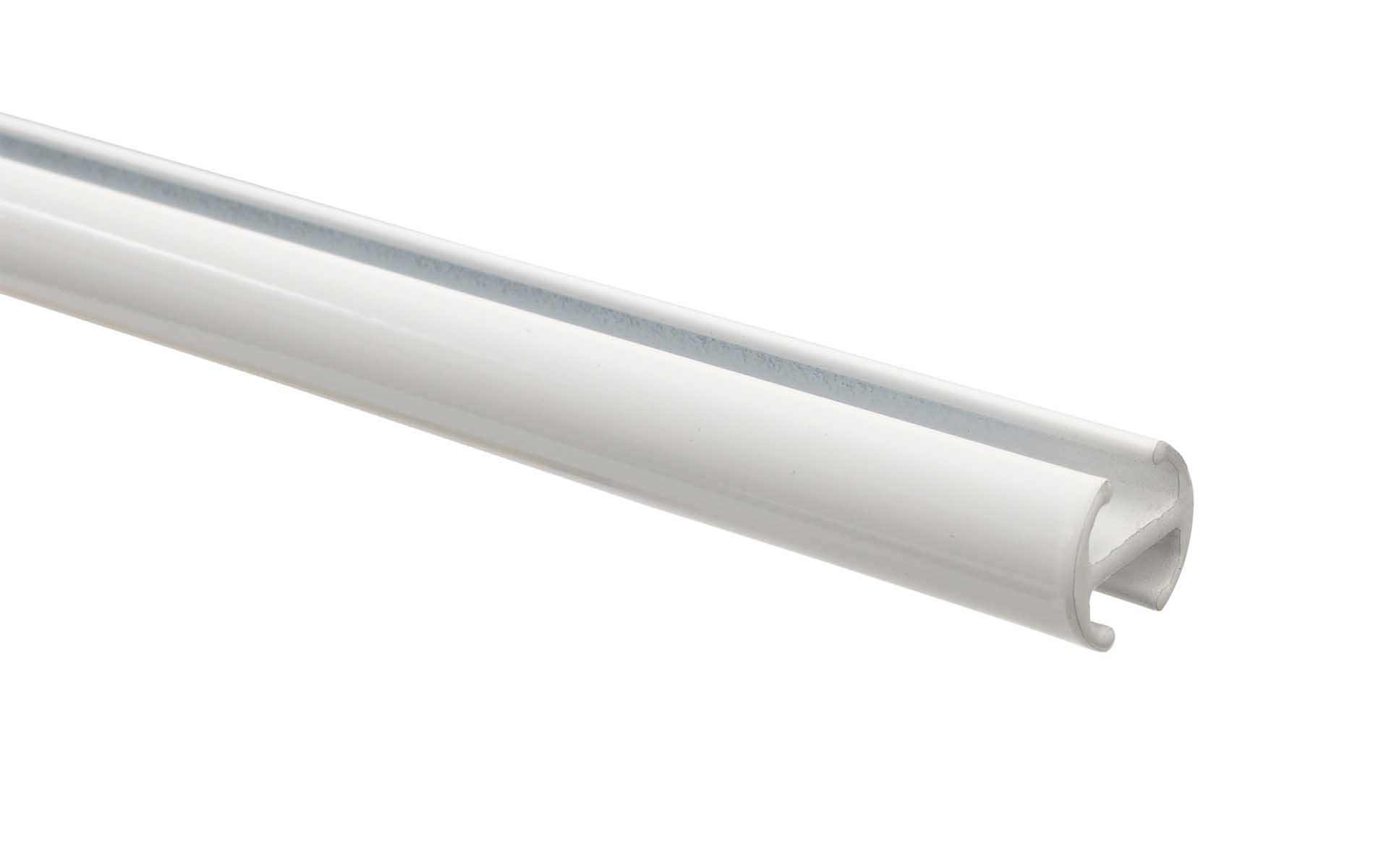 Profil aluminiowy Ø 20 mm alu/biały 200 cm