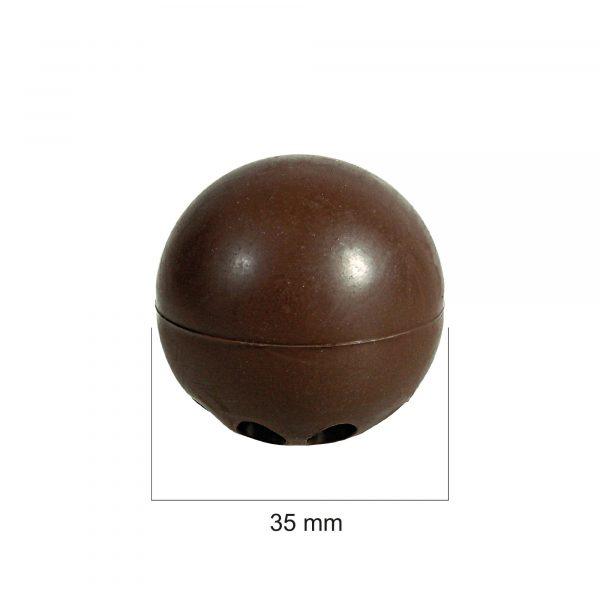Odbój drzwiowy 35 mm kula brązowy
