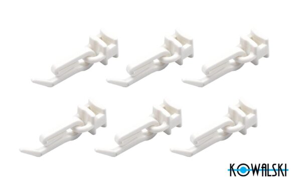 Ślizg z agrafką biały sztuka