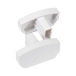 Zakończenie zaślepka alu/biała profil płaski para