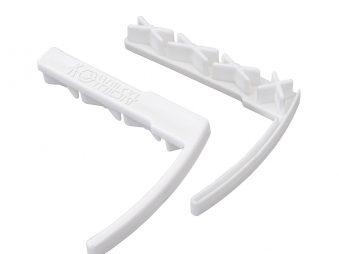 Zaślepka do osłony szyny aluminiowej podwójnej białej para