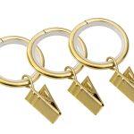 Kółko z żabką do karniszy Ø19 mm mosiądz satyna