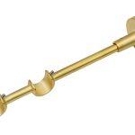 Wspornik podwójny Ø19 mm mosiądz satyna