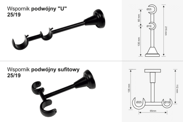 25 19 Czarny Podwojny I Sufitowy