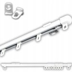 Karnisz Szyna Sufitowa Aluminiowa Teleskopowa 205-390 cm Biała Rozsuwana