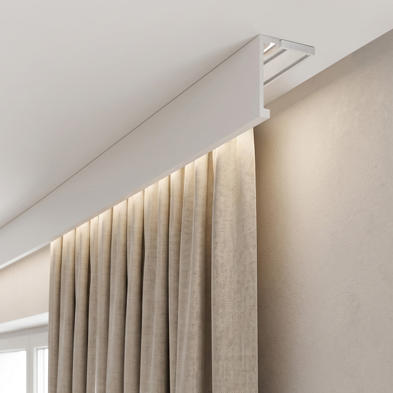 Listwa karniszowa LK-1 do LED z polimeru 10 x 150 cm
