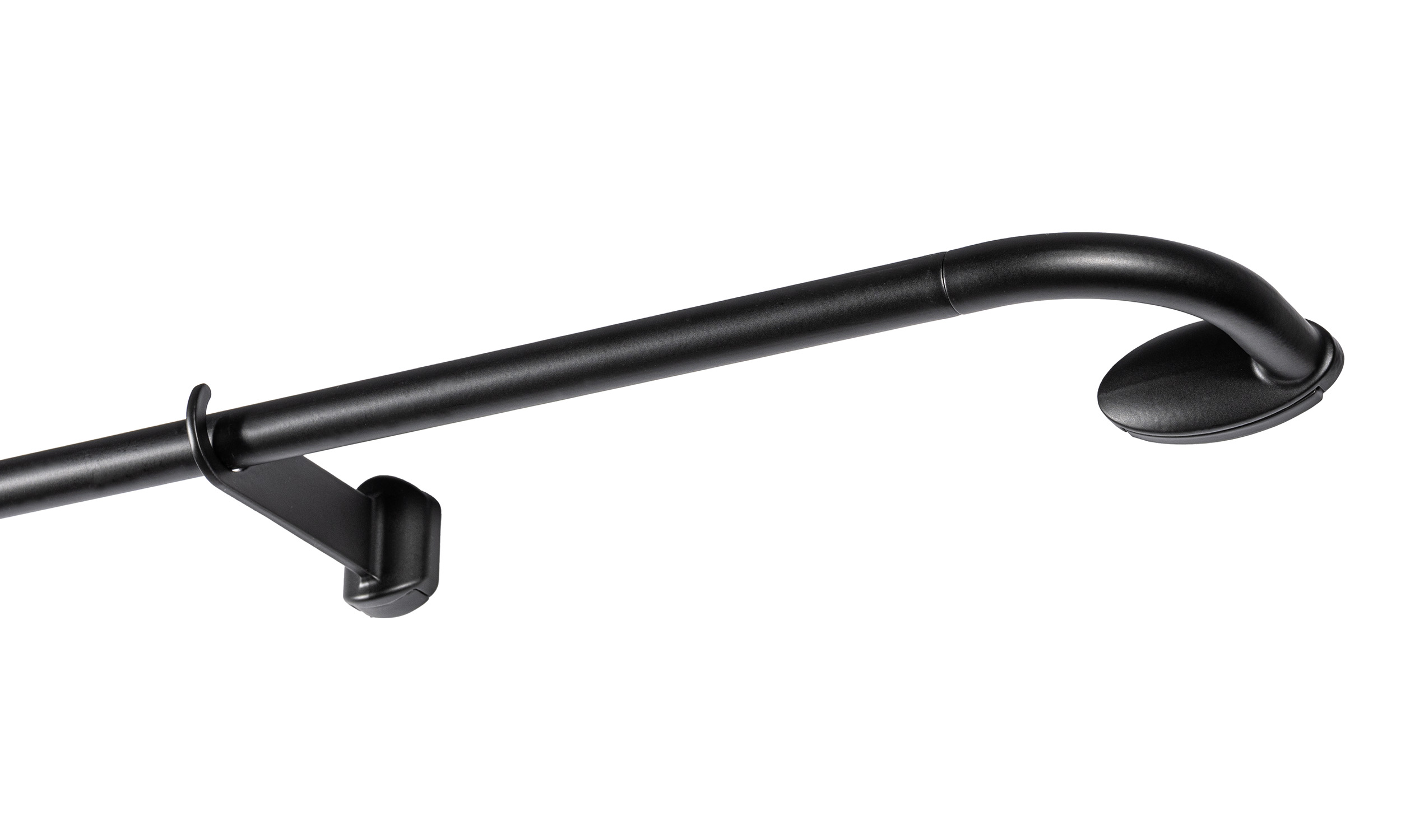 Karnisz rozsuwany I Industrialny fi 19mm czarny mat 120 - 210 cm