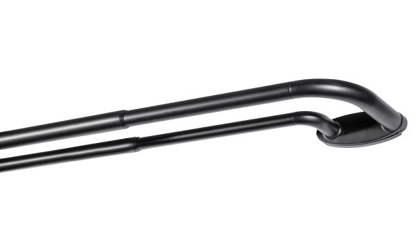 Karnisz rozsuwany podwójny Industrialny fi 19mm czarny mat 120 - 210 cm