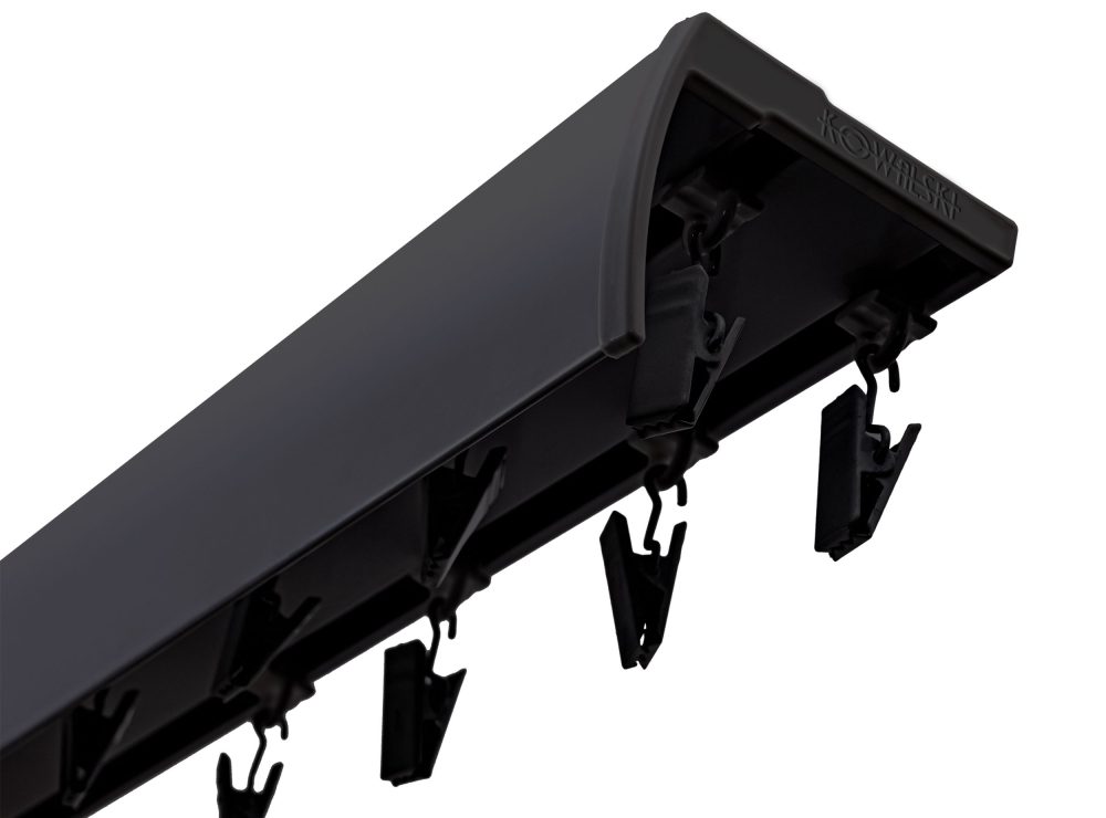 Szyna sufitowa aluminiowa czarna podwójna z osłoną aluminiową