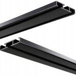 Szyna sufitowa aluminiowa czarna pojedyncza podwójna 250 cm