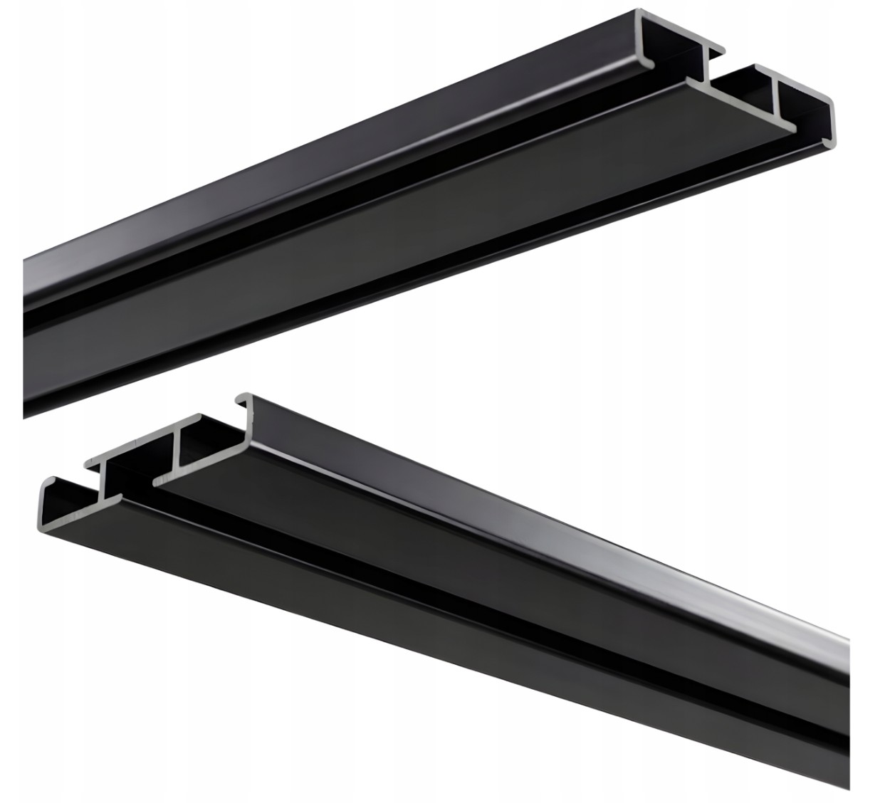 Szyna sufitowa aluminiowa czarna pojedyncza podwójna 150 cm