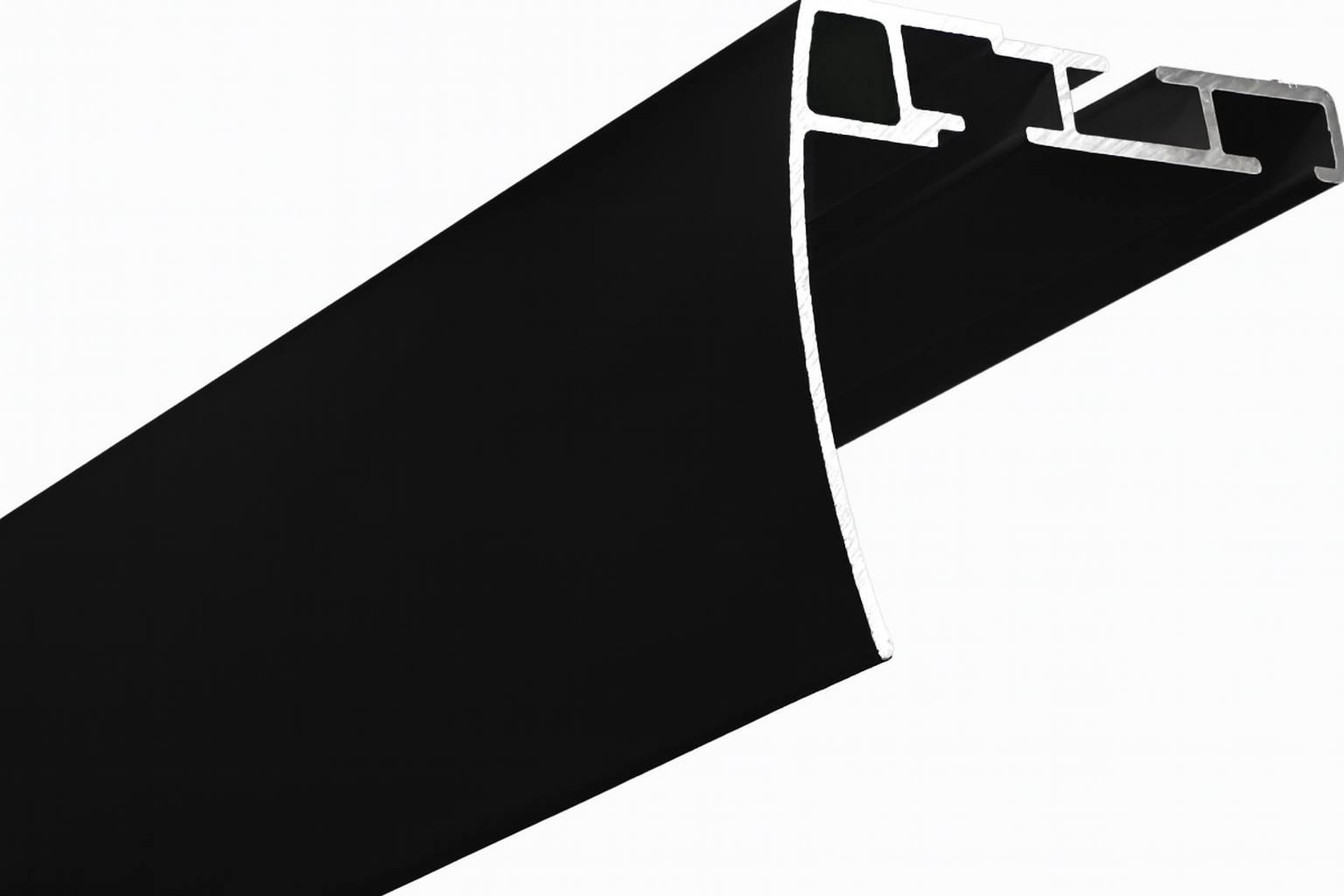 Szyna sufitowa aluminiowa dwutorowa z osłoną czarna 150 cm